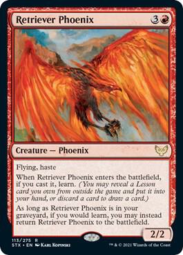 Retriever Phoenix card from Strixhaven: School of Mages