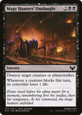 Mage Hunters' Onslaught card from Strixhaven: School of Mages