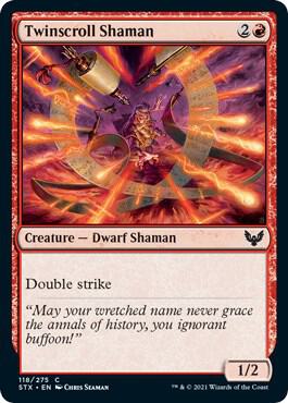 Twinscroll Shaman card from Strixhaven: School of Mages
