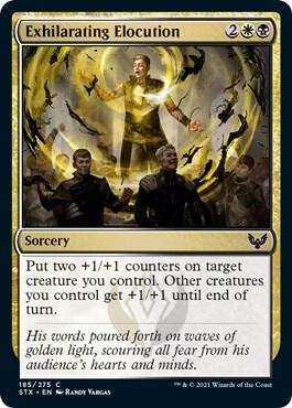 Exhilarating Elocution card from Strixhaven: School of Mages