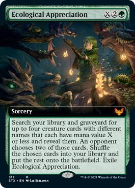 Ecological Appreciation (Extended Art) card from Strixhaven: School of Mages