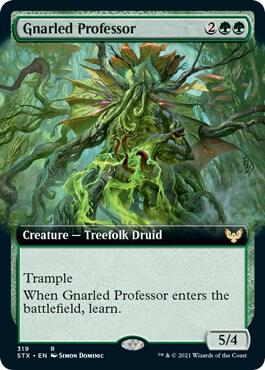 Gnarled Professor (Extended Art) card from Strixhaven: School of Mages