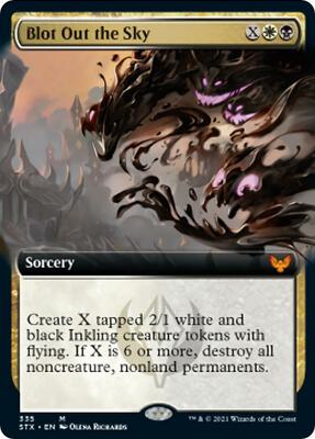 Blot Out the Sky (Extended Art) card from Strixhaven: School of Mages