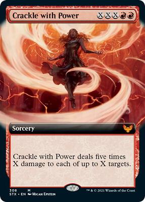 Crackle with Power (Extended Art) card from Strixhaven: School of Mages