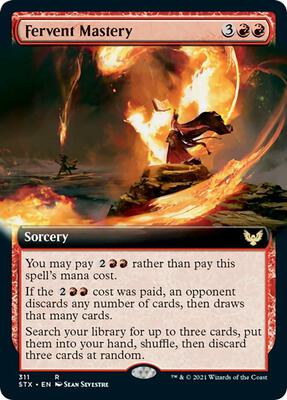 Fervent Mastery (Extended Art) card from Strixhaven: School of Mages