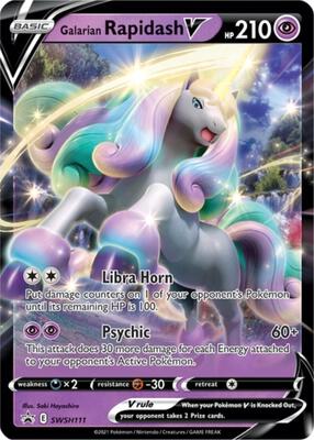 Galarian Rapidash V - SWSH111 card from SWSH: Sword & Shield Promo Cards
