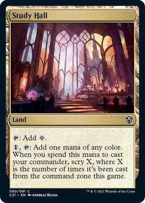 Study Hall card from Commander 2021