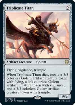 Triplicate Titan card from Commander 2021