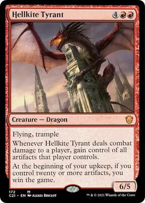 Hellkite Tyrant card from Commander 2021