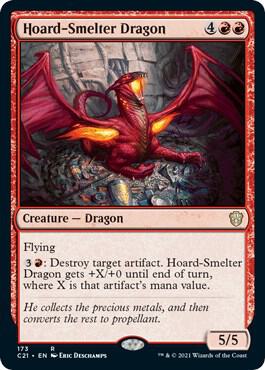 Hoard-Smelter Dragon card from Commander 2021