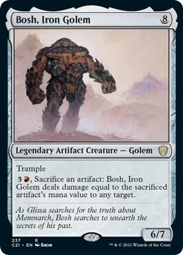 Bosh, Iron Golem card from Commander 2021
