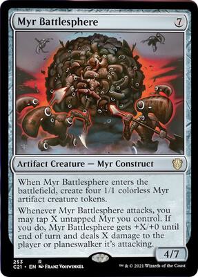 Myr Battlesphere card from Commander 2021