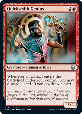 Quicksmith Genius card from Commander 2021