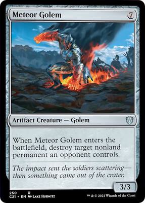 Meteor Golem card from Commander 2021