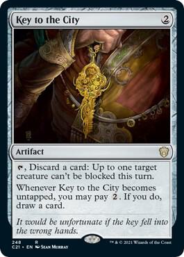 Key to the City card from Commander 2021
