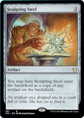 Sculpting Steel card from Commander 2021