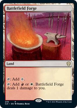 Battlefield Forge card from Commander 2021