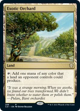 Exotic Orchard card from Commander 2021