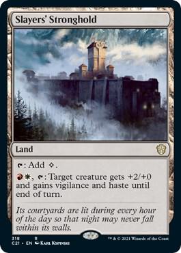 Slayers' Stronghold card from Commander 2021