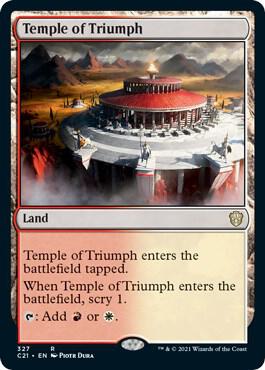 Temple of Triumph card from Commander 2021