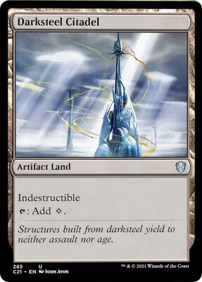 Darksteel Citadel card from Commander 2021
