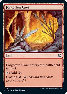 Forgotten Cave card from Commander 2021