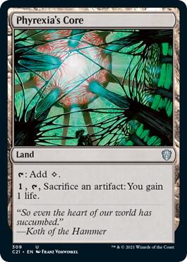 Phyrexia's Core card from Commander 2021