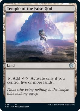 Temple of the False God card from Commander 2021