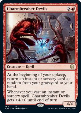 Charmbreaker Devils card from Commander 2021