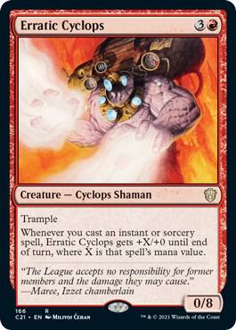 Erratic Cyclops card from Commander 2021