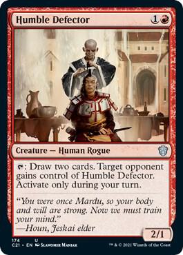 Humble Defector card from Commander 2021