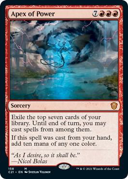 Apex of Power card from Commander 2021