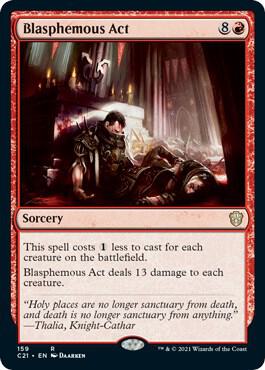 Blasphemous Act card from Commander 2021
