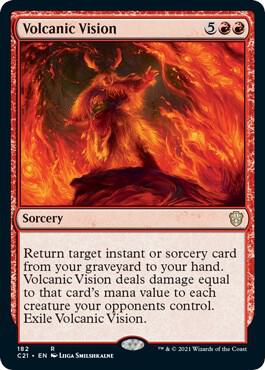 Volcanic Vision card from Commander 2021