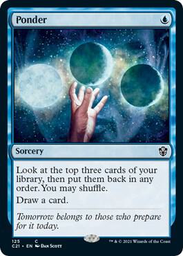 Ponder card from Commander 2021