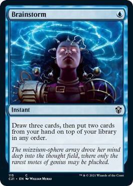 Brainstorm card from Commander 2021