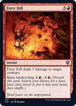 Fiery Fall card from Commander 2021