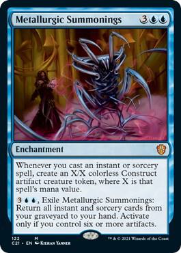 Metallurgic Summonings card from Commander 2021