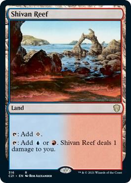 Shivan Reef card from Commander 2021