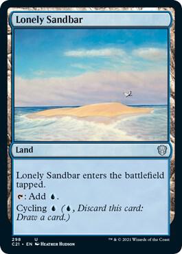 Lonely Sandbar card from Commander 2021