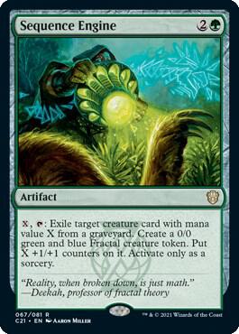 Sequence Engine card from Commander 2021