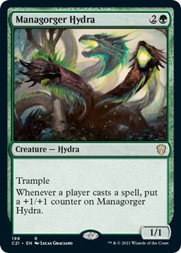 Managorger Hydra card from Commander 2021