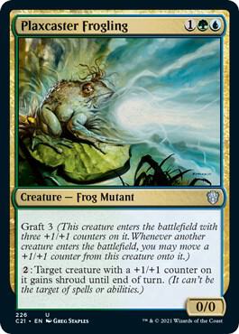 Plaxcaster Frogling card from Commander 2021