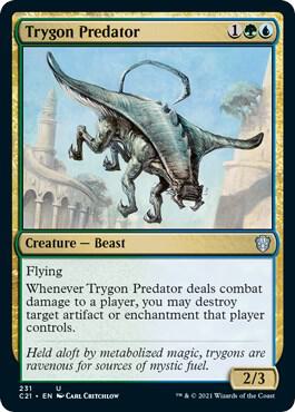 Trygon Predator card from Commander 2021