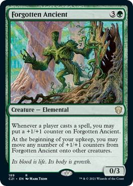 Forgotten Ancient card from Commander 2021