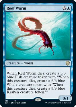 Reef Worm card from Commander 2021