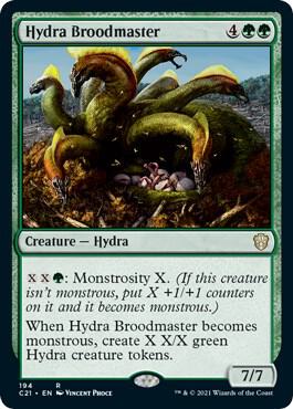 Hydra Broodmaster card from Commander 2021