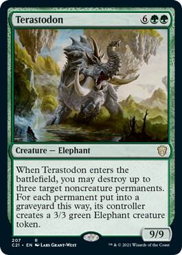 Terastodon card from Commander 2021
