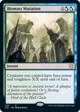 Biomass Mutation card from Commander 2021