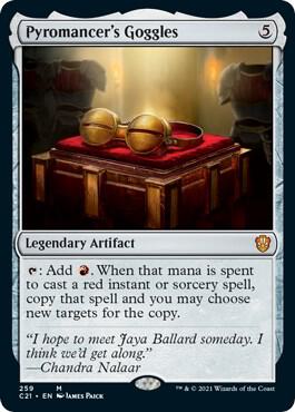 Pyromancer's Goggles card from Commander 2021